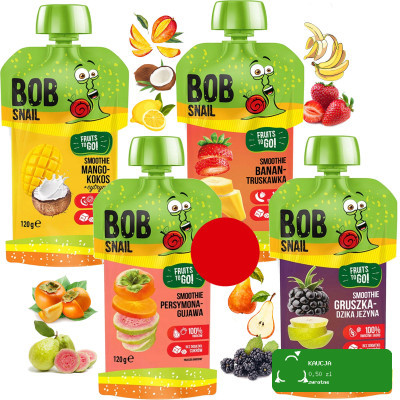BOB SNAIL MUS PRZECIER smoothie MIX 4 smaków 0,48KG