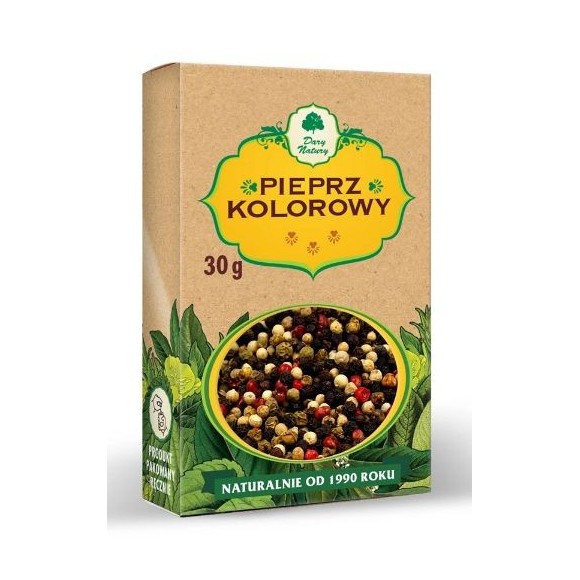 PIEPRZ KOLOROWY ZIARNO W ZIARNIE ziarnisty -- kartonik
