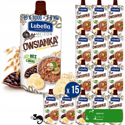 OWSIANKA BANAN KAKAO bez cukru x15 1,5KG LUBELLA