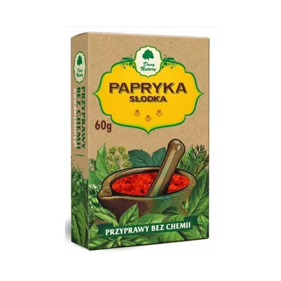 PAPRYKA SŁODKA przyprawa bez chemii 60g DARY NATURY