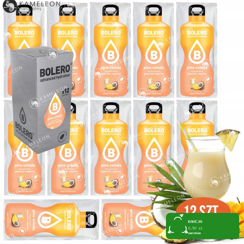BOLERO DRINK NAPÓJ bez cukru PINA COLADA 9G x12
