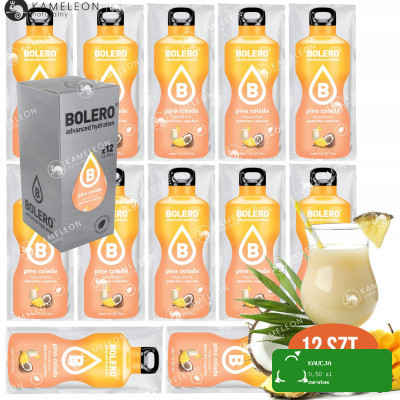 BOLERO DRINK NAPÓJ bez cukru PINA COLADA 9G x12
