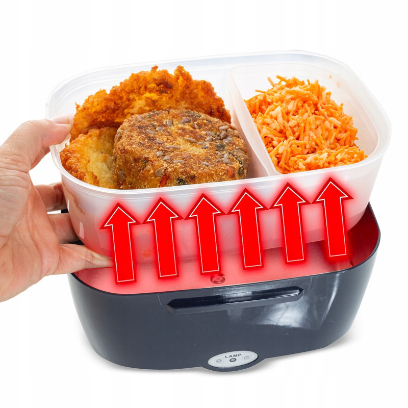 ELEKTRYCZNY LUNCH BOX TERMOS SAMOCHODOWY do samochodu 1000ml 1L KAMILLE
