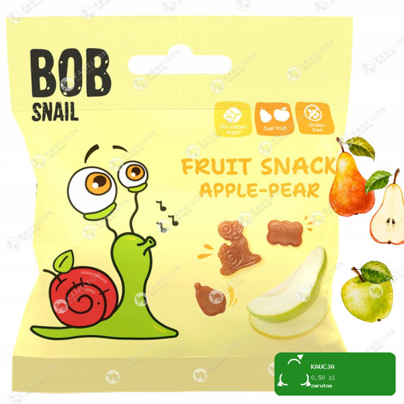 BOB SNAIL owocowe ŻELKI MIX smaków 7szt x 40g bez cukru 280G