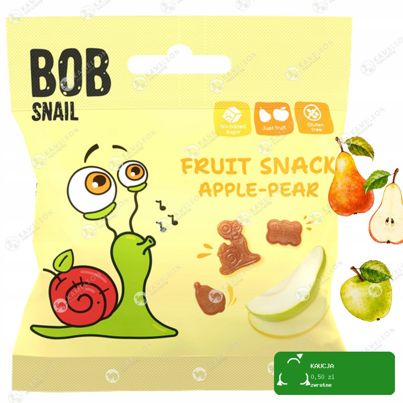 BOB SNAIL owocowe ŻELKI MIX smaków 7szt x 40g bez cukru 280G