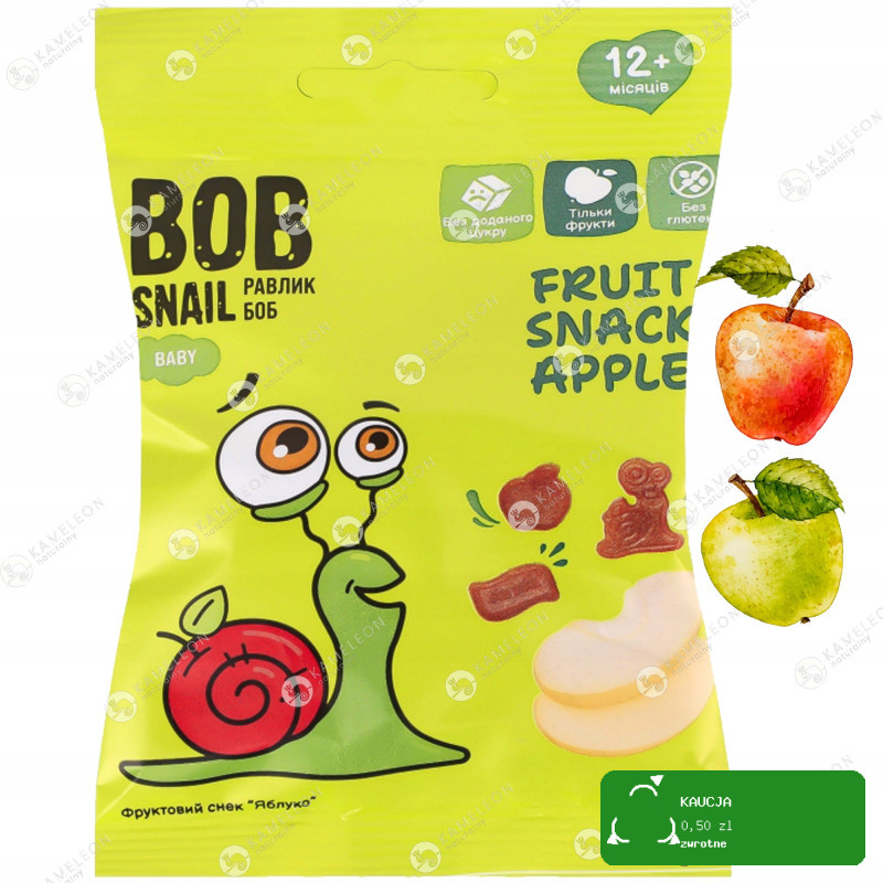 BOB SNAIL owocowe ŻELKI MIX smaków 7szt x 40g bez cukru 280G