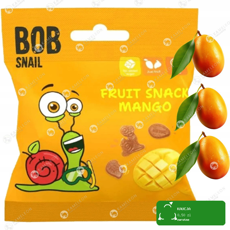 BOB SNAIL owocowe ŻELKI MIX smaków 7szt x 40g bez cukru 280G