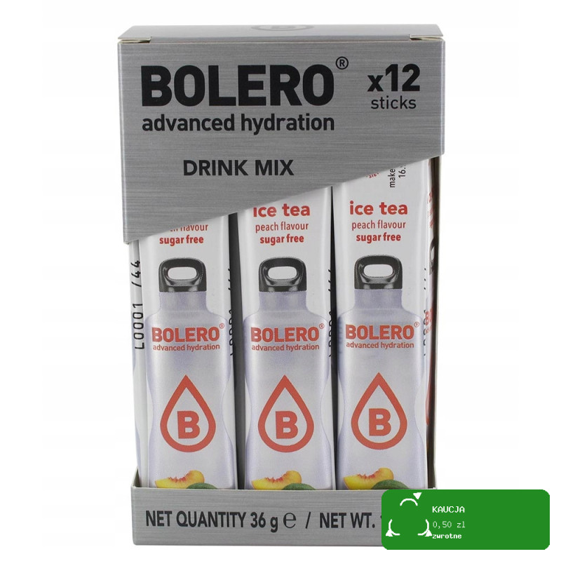 BOLERO DRINK NAPÓJ w proszku ICE TEA PEACH 12x3g