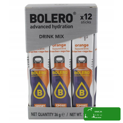 BOLERO DRINK NAPÓJ w proszku SPORT ORANGE 12x3g