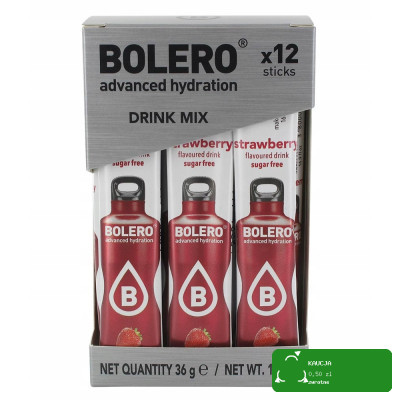 BOLERO DRINK w proszku STRAWBERRY TRUSKAWKA 12x3g