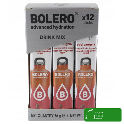 BOLERO DRINK NAPÓJ w proszku RED SANGRIA 12x3g