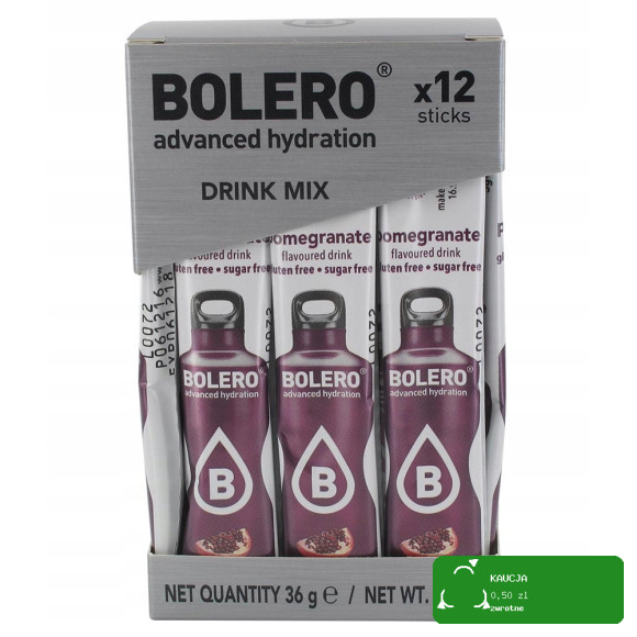 BOLERO DRINK w proszku POMEGRANATE GRANAT 12x3g