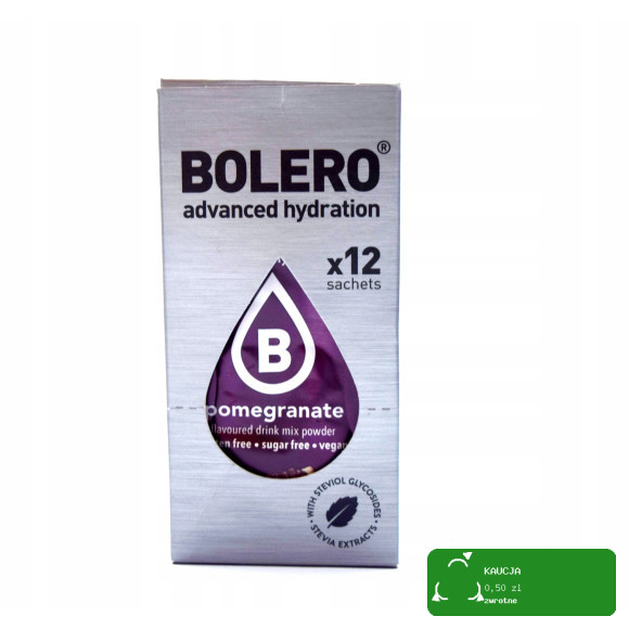 BOLERO DRINK w proszku POMEGRANATE GRANAT 12x3g