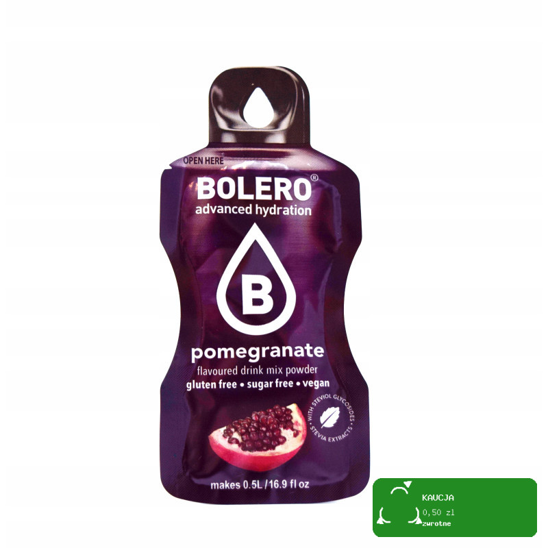 BOLERO DRINK w proszku POMEGRANATE GRANAT 12x3g
