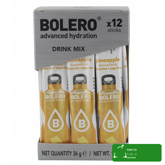 BOLERO DRINK w proszku PINEAPPLE ANANASOWY 12x3g