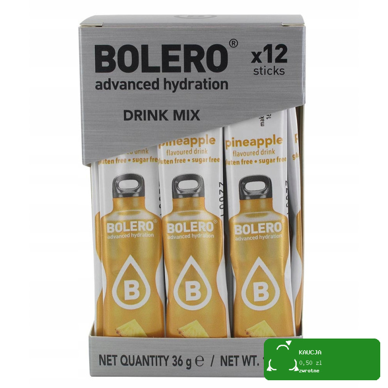 BOLERO DRINK w proszku PINEAPPLE ANANASOWY 12x3g