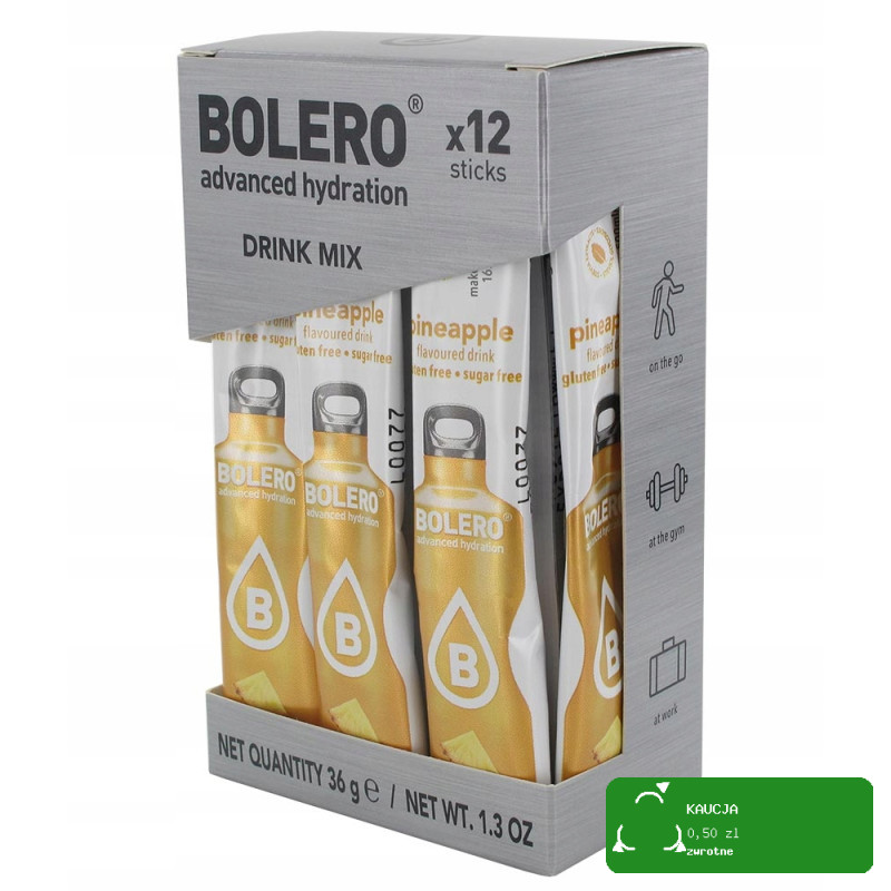 BOLERO DRINK w proszku PINEAPPLE ANANASOWY 12x3g