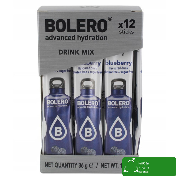 BOLERO DRINK w proszku BLUEBERRY JAGODOWY 12x3g