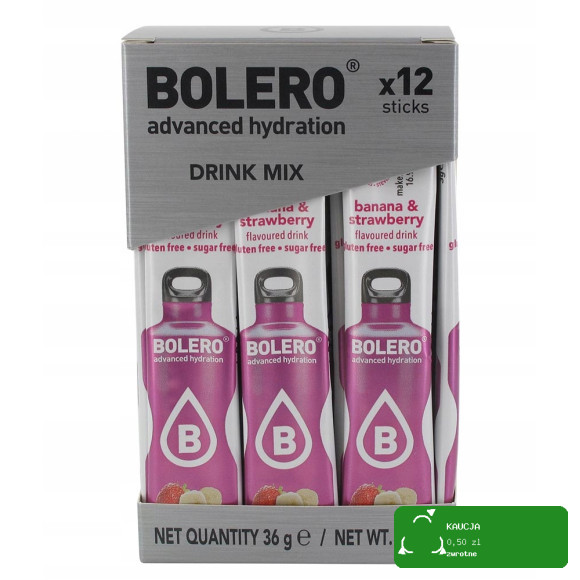BOLERO DRINK BANANA STRAWBERRY banan truskawka 12x