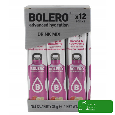 BOLERO DRINK BANANA STRAWBERRY banan truskawka 12x