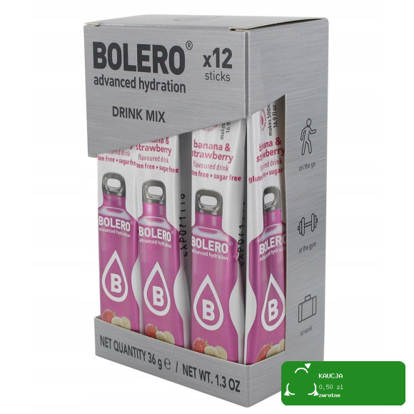 BOLERO DRINK BANANA STRAWBERRY banan truskawka 12x
