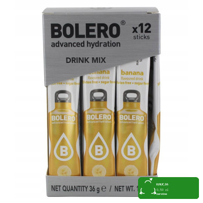 BOLERO DRINK w proszku BANANA BANAN bananowy 12x3g