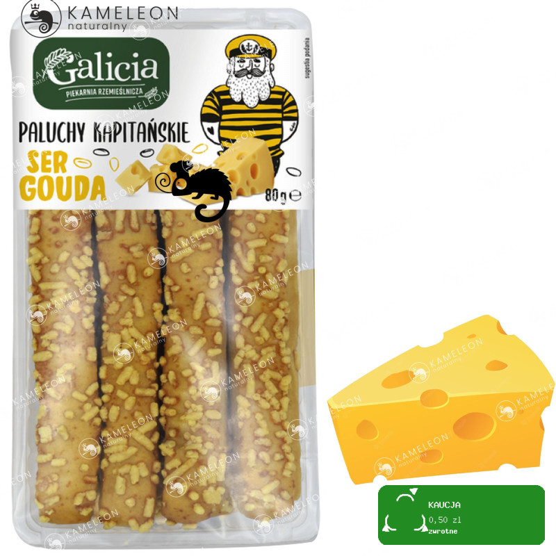 PALUCHY GRUBE PALUSZKI KAPITAŃSKIE SER GOUDA z serem! serowe 80Gx12 0,96KG