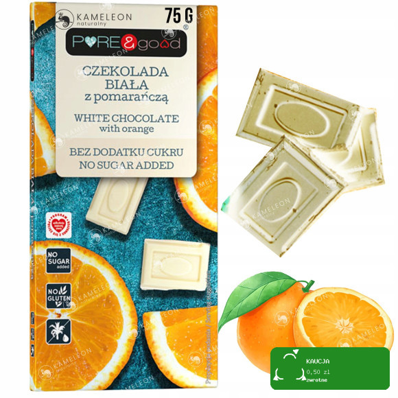 CZEKOLADA BIAŁA BEZ CUKRU GLUTENU mix SMAKÓW ZESTAW 7szt x75g 0,5KG