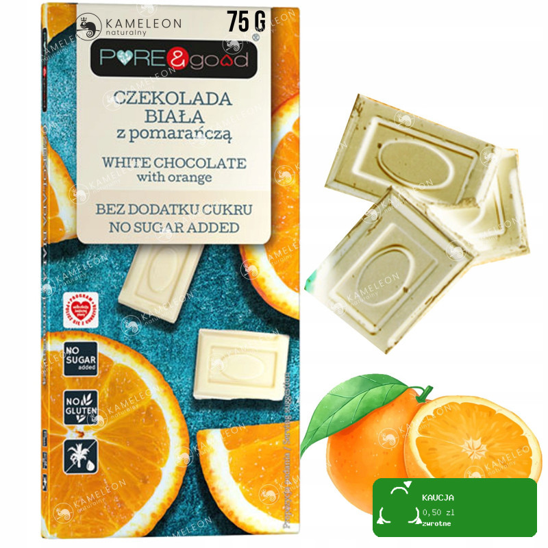 CZEKOLADA BIAŁA BEZ CUKRU GLUTENU mix SMAKÓW ZESTAW 7szt x75g 0,5KG