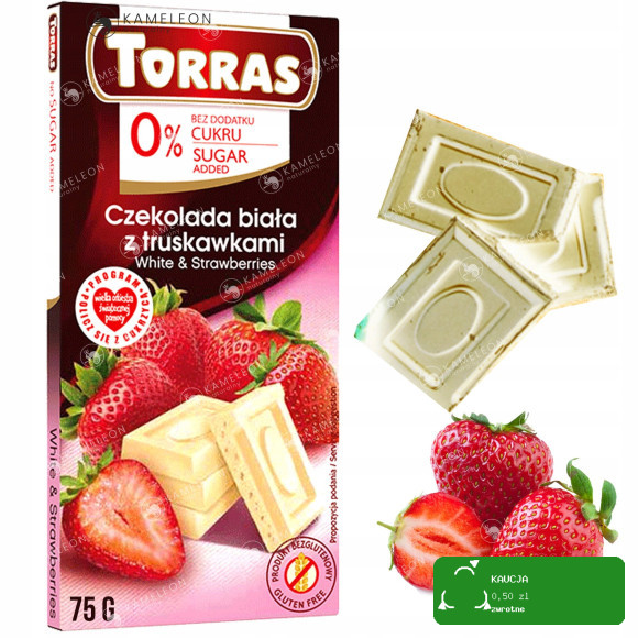 CZEKOLADA BIAŁA BEZ CUKRU GLUTENU mix SMAKÓW ZESTAW 7szt x75g 0,5KG