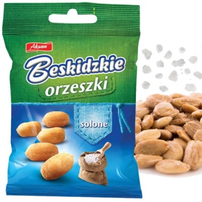 Beskidzkie ORZESZKI SOLONE wegańskie, poręczne opakowanie