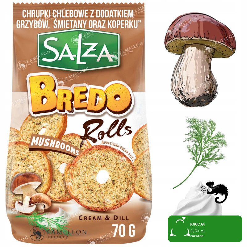 SALZA PRZEKĄSKI BREDO ROLLS MIX SMAKÓW Szpinak Grzyby Sól Pizza x12 0,84KG
