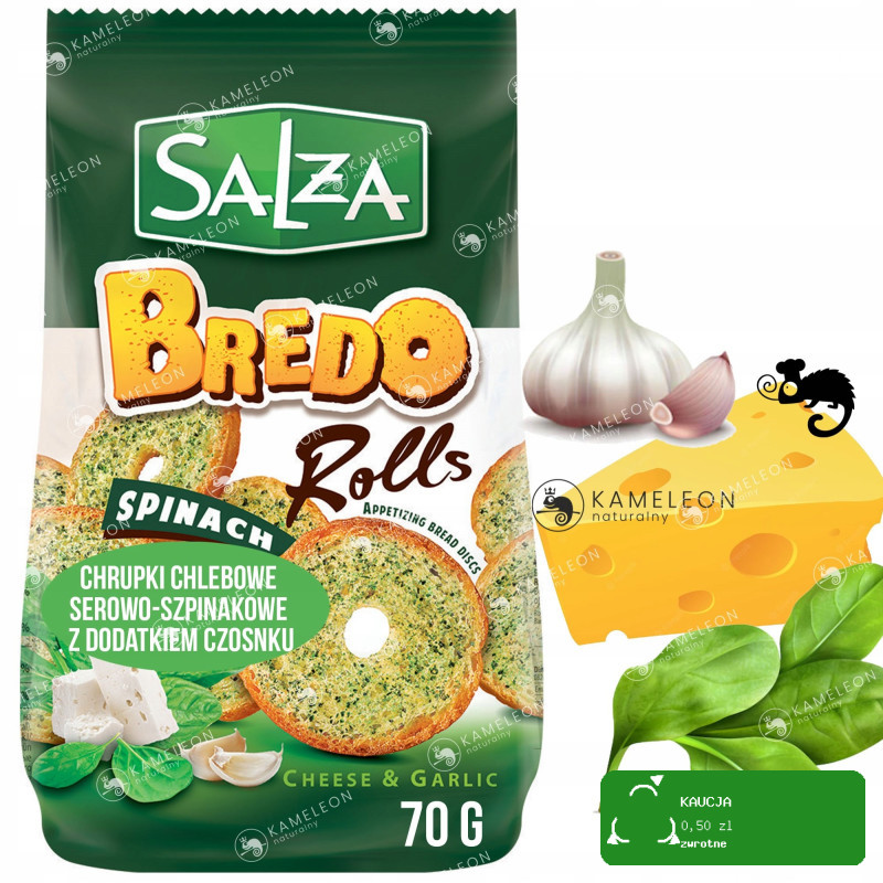 SALZA PRZEKĄSKI BREDO ROLLS MIX SMAKÓW Szpinak Grzyby Sól Pizza x12 0,84KG