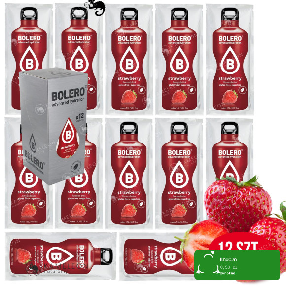 BOLERO DRINK w proszku STRAWBERRY TRUSKAWKOWY 12x9g