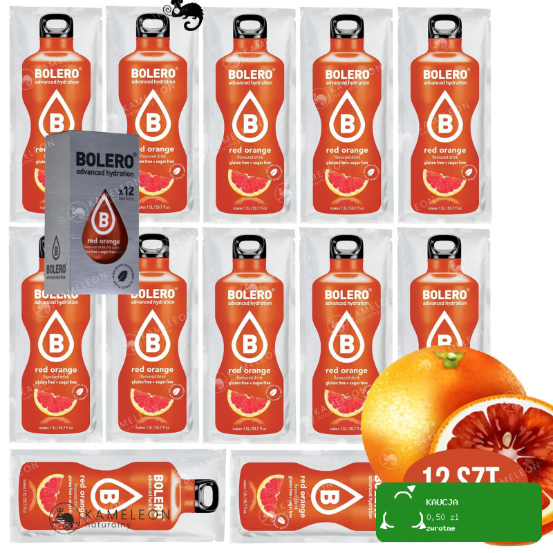 BOLERO DRINK w proszku RED ORANGE POMARAŃCZOWY 12x