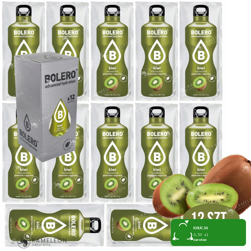 BOLERO DRINK NAPÓJ w proszku KIWI ze stewią 9gx12