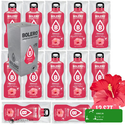 BOLERO DRINK NAPÓJ w proszku HIBISCUS HIBISKUS 12x