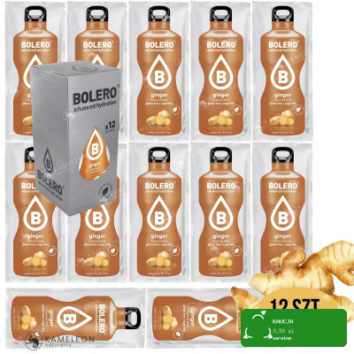 BOLERO DRINK NAPÓJ w proszku GINGER IMBIROWY 9gx12