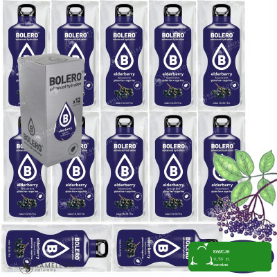 BOLERO DRINK NAPÓJ w proszku ELDERBERRY 9g x 12szt