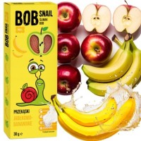 BOB SNAIL ROLLS przekąska owocowa bez cukru JABŁKO BANAN 30g
