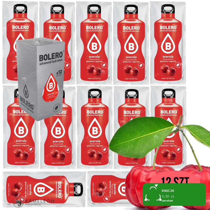 BOLERO DRINK NAPÓJ w proszku ACEROLA ZE STEWIĄ 9g