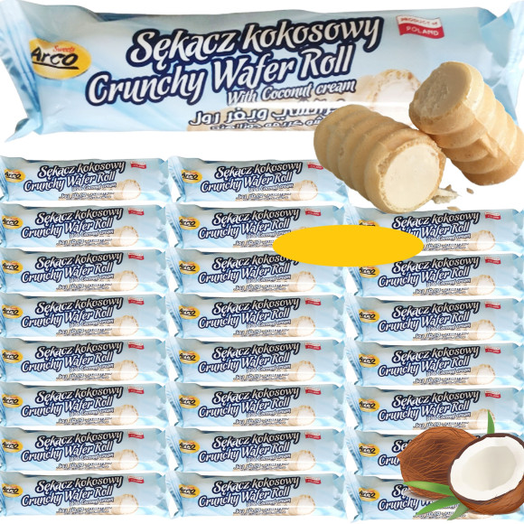 Arco SĘKACZ KOKOSOWY ciastko RURKA Z KREMEM 32g x 24szt