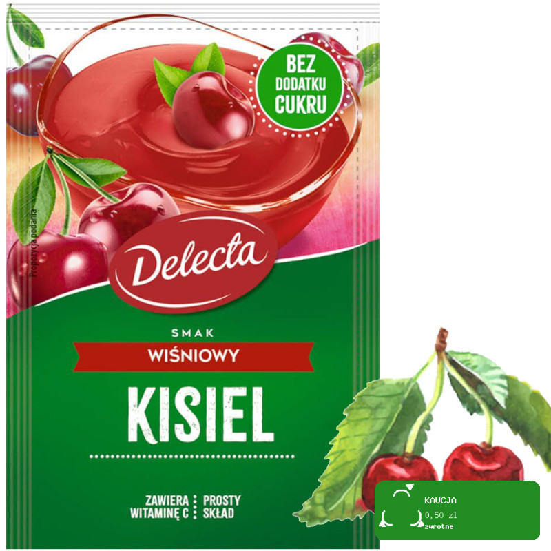 Delecta KISIEL BEZ DODATKU CUKRU mix SMAKÓW 6szt