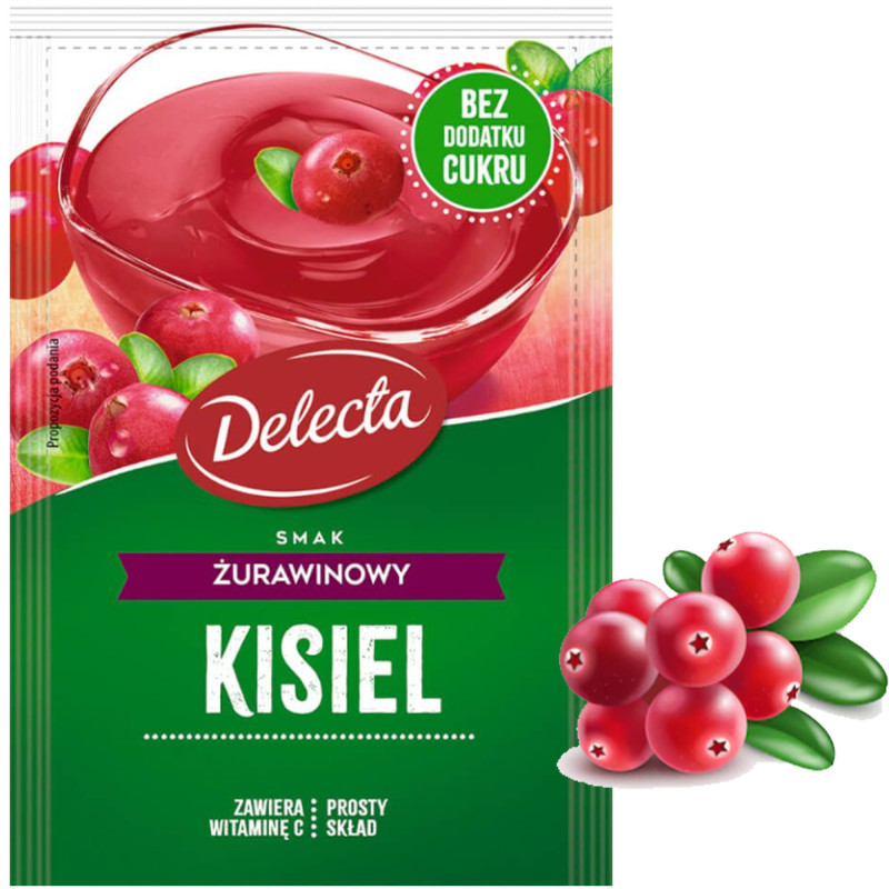Delecta KISIEL BEZ DODATKU CUKRU mix SMAKÓW 6szt