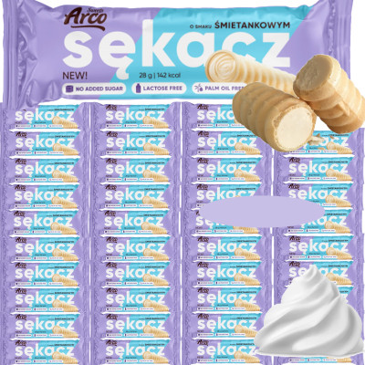 Arco SĘKACZ ŚMIETANKOWY bez CUKRU LAKTOZY 40szt