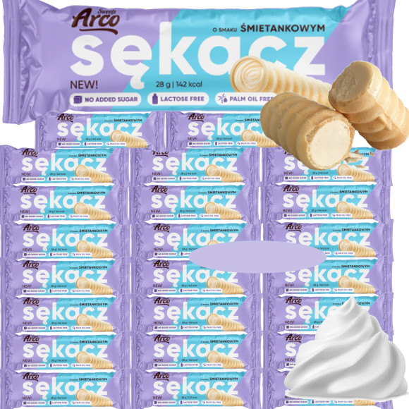 Arco SĘKACZ ŚMIETANKOWY bez CUKRU LAKTOZY 28g x 24szt