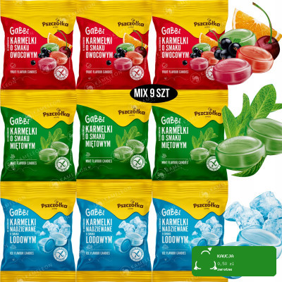 PSZCZÓŁKA GABBI LANDRYNKI mix 3 smaków 9szt 0,81KG