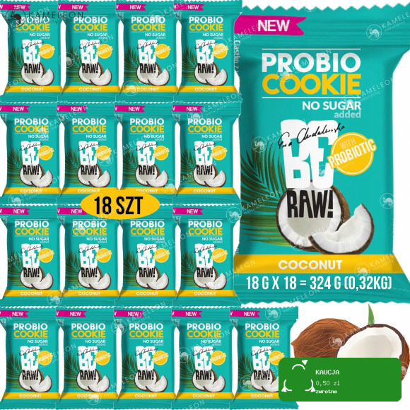 BE RAW! PROBIO COOKIE COCONUT ciastko probiotykx18
