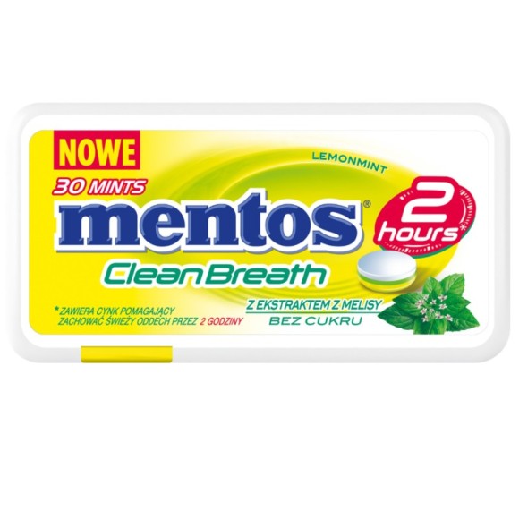 MENTOS pastylki odświeżające smak cytryny z dodatkiem