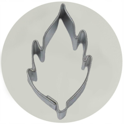 FOREMKA FORMA DO CIASTEK METALOWA wykrawacz LIŚC LISTEK DRZEWA 2,3 x 4,6cm